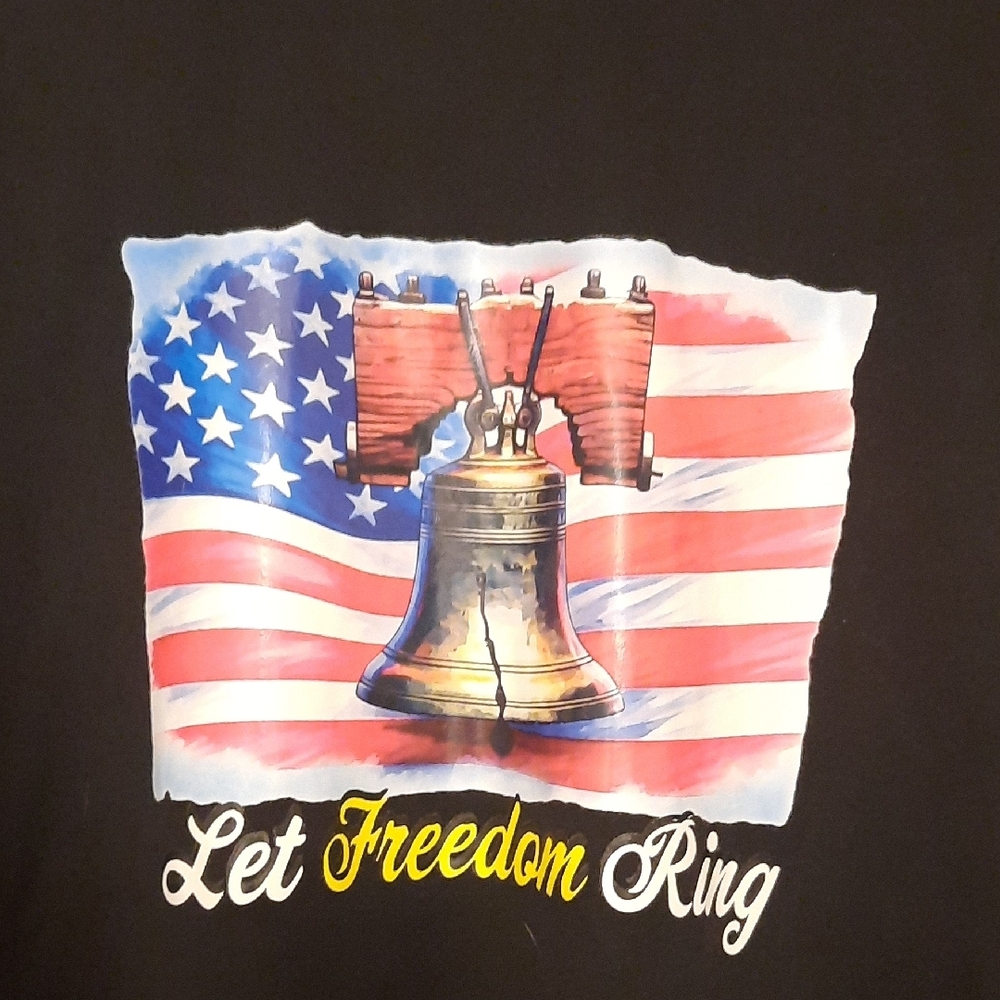 Black Long Sleeve  with Patriotic Print - Picture 2 of 4